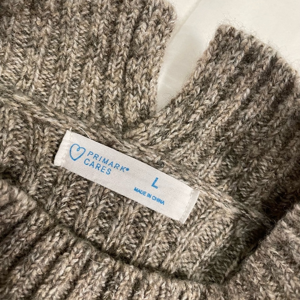 Primark Beige Turtleneck Sweater/Jumper (Large / L) - Picture 4 of 5